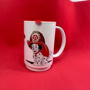 Texaco Dalmatians Fire Hat  Pup Cup Free‎ Refills For Kids 12oz Spill Proof Lid